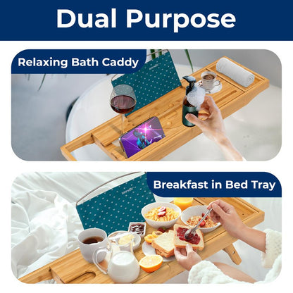 Bamboo Bathtub Caddy
