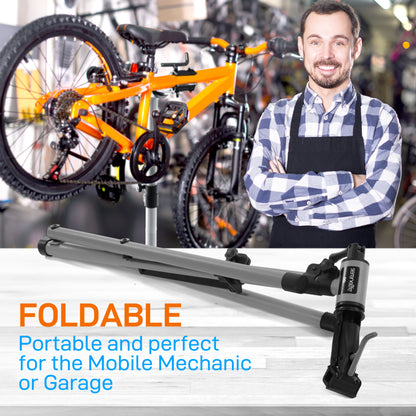 Home Mechanic Bicycle Repair Stand - Height Adjustable With Upgraded Collar And Leg Supports, Holds Up To 80 Lbs.