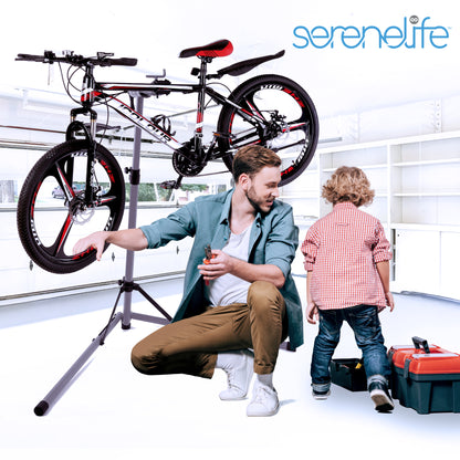 Home Mechanic Bicycle Repair Stand - Height Adjustable With Upgraded Collar And Leg Supports, Holds Up To 80 Lbs.