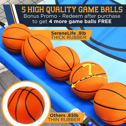 Arcade Basketball Game Indoor/Outdoor Dual Hoop LED Scoreboard Foldable