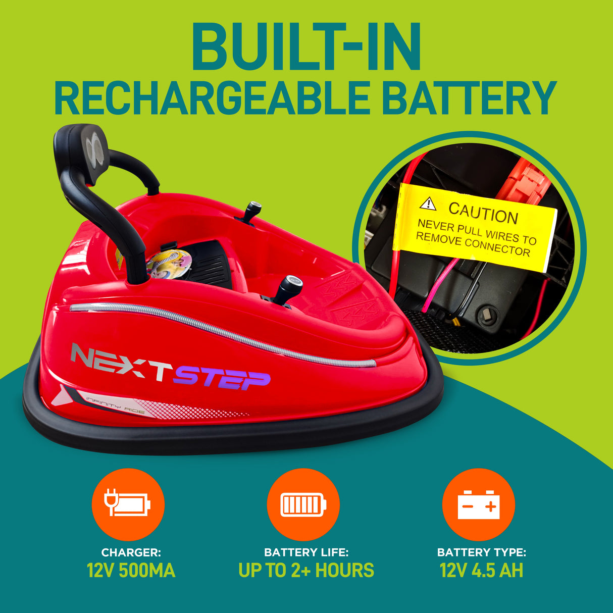 Electric Kids Bumper Car 360° Spin LED Lights Remote Control Purple