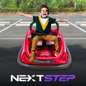 Electric Kids Bumper Car 360° Spin LED Lights Remote Control Purple