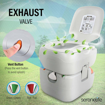 Toilette portable 5,8 gal étanche polyéthylène haute densité camping 