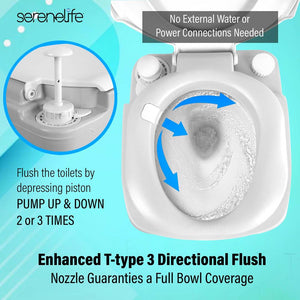 Portable Toilet 5.8 Gal Leak-Proof High-Density Polyethylene Camping