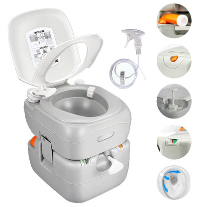 Toilette portable 5,8 gal étanche polyéthylène haute densité camping 
