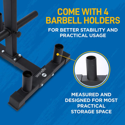 Olympic Weight Rack 800lb Capacity Steel Scratch-Resistant Frame