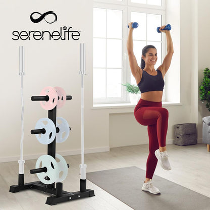 Olympic Weight Rack 800lb Capacity Steel Scratch-Resistant Frame