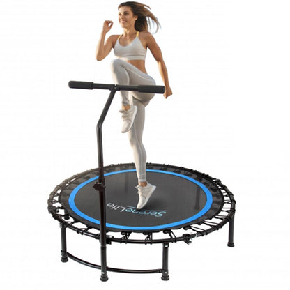 Trampoline pliable mini, fitness aérobic, main courante réglable, capacité de 264 lbs 