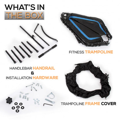 Trampoline de fitness pliable de 48", main courante réglable, capacité de 264 lbs 