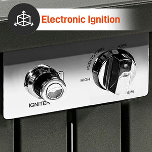 Propane Fire Pit Table 50,000 BTU Stainless Steel Pan & Legs, Weather Cover