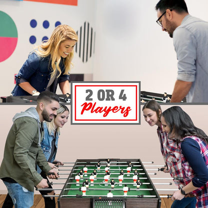 Folding Foosball Table Space-Saving Foldable Design 4'x2' Indoor/Outdoor