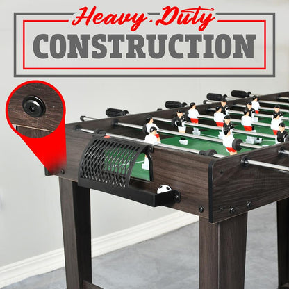 Foosball Table 48" Competition Size Durable Steel Rods