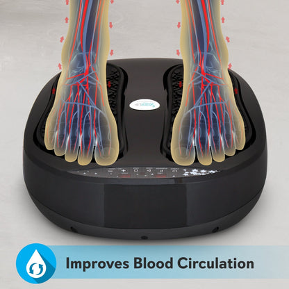Foot Massager - Relieves Muscle Pain, Adjustable Speed, Washable Pads