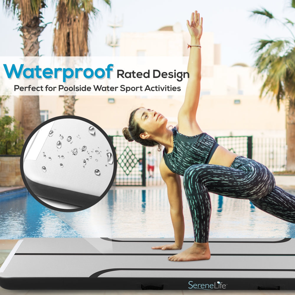 Inflatable Gymnastics Mat - Full Support - Durable PVC - 9.8 ft