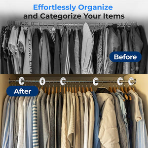 10-Piece White Plastic Hanger Dividers - Organize Closet - Sturdy PP