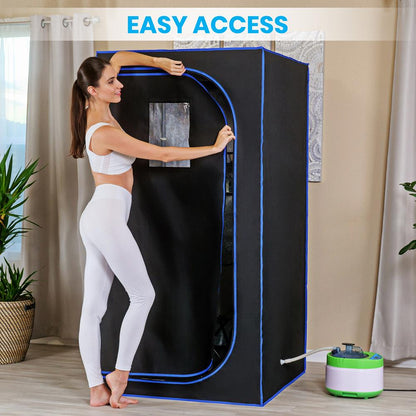 Sauna portable pour la maison pour la détox, cuiseur vapeur 4L, chaise pliante, gris 