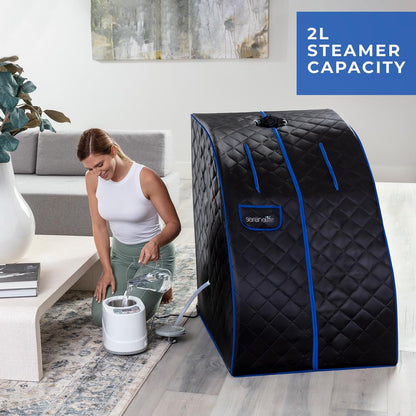 Sauna portable pour la maison, thérapie de détoxification, cuiseur vapeur de 2L, chaise pliante, télécommande 