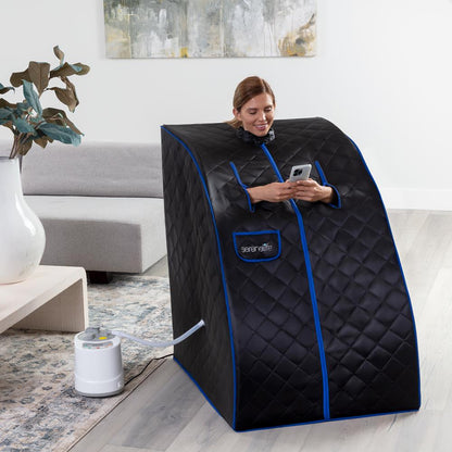 Sauna portable pour la maison, thérapie de détoxification, cuiseur vapeur de 2L, chaise pliante, télécommande 