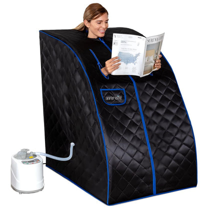 Sauna portable pour la maison, thérapie de détoxification, cuiseur vapeur de 2L, chaise pliante, télécommande 