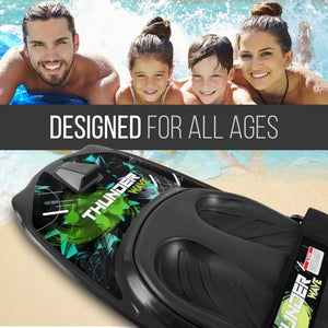 Water Sport Kneeboard for All Ages, Reinforced Polyurethane, Green