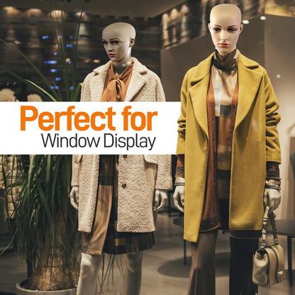 Mannequin féminin grandeur nature, tête ajustable, membres flexibles, 68,9" de hauteur 