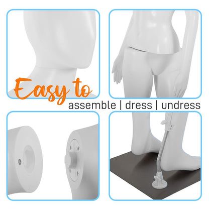 Female Mannequin Dress Form - Realistic, Adjustable, Durable Metal Base