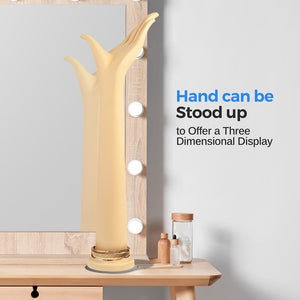 Jewelry Display Hand Stand, Elegant 18.5" Mannequin, Skin Tone