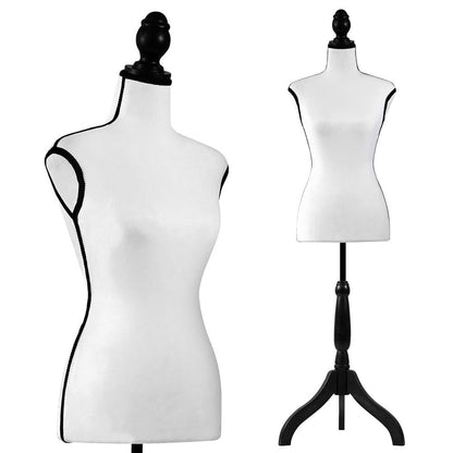 Mannequin de robe féminine, hauteur réglable, torse en mousse, blanc 