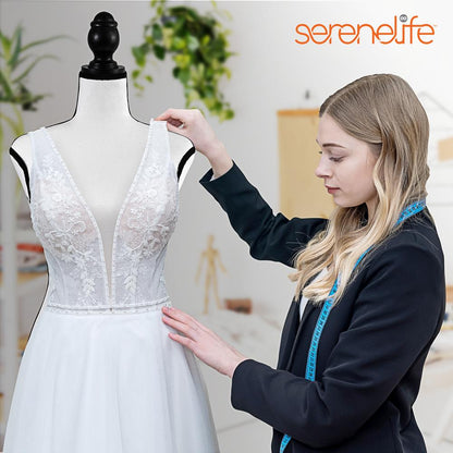 Mannequin de robe féminine, hauteur réglable, torse en mousse, blanc 