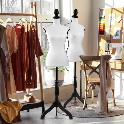 Mannequin de robe féminine, hauteur réglable, torse en mousse, blanc 