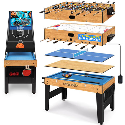 Table de jeu 6-en-1 de 48", MDF gain de place, utilisation intérieure/extérieure 