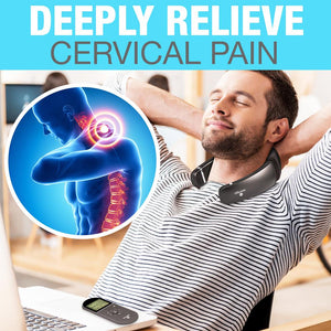 Digital Neck Massager Stress Relief Rechargeable Battery Red Light Therapy