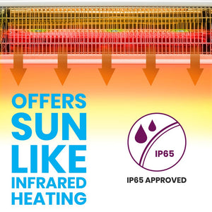 Infrared Patio Heater, Efficient 1500W, Aluminum, Remote Control