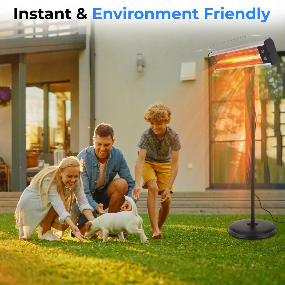 Infrared Patio Heater 1500W Efficient Carbon Fiber Remote Control