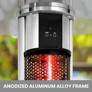 Infrared Patio Heater, Efficient Sun-like Heat, Carbon Fiber, Off Black