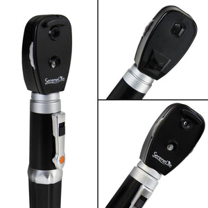 2-in-1 Ophthalmoscope & Otoscope Set, LED Light, Washable Tips, Portable