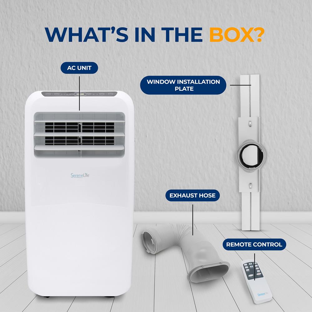 Portable Air Conditioner 10,000 BTU Efficient Cooling Dehumidifier White