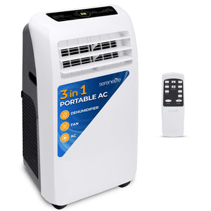 Portable Air Conditioner 10,000 BTU Efficient Cooling Dehumidifier White