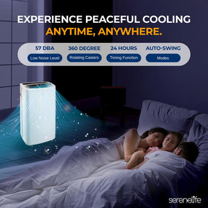 Portable Air Conditioner 14,000 BTU Efficient Cooling Dehumidifier White