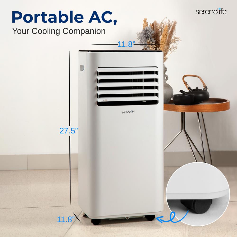 Portable Air Conditioner 10000 BTU Efficient Cooling Dehumidifier White