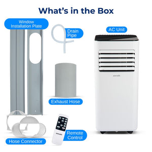 Portable Air Conditioner 10000 BTU Efficient Cooling Dehumidifier White