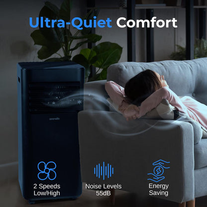 Portable Air Conditioner 10000 BTU Efficient Cooling Compact White