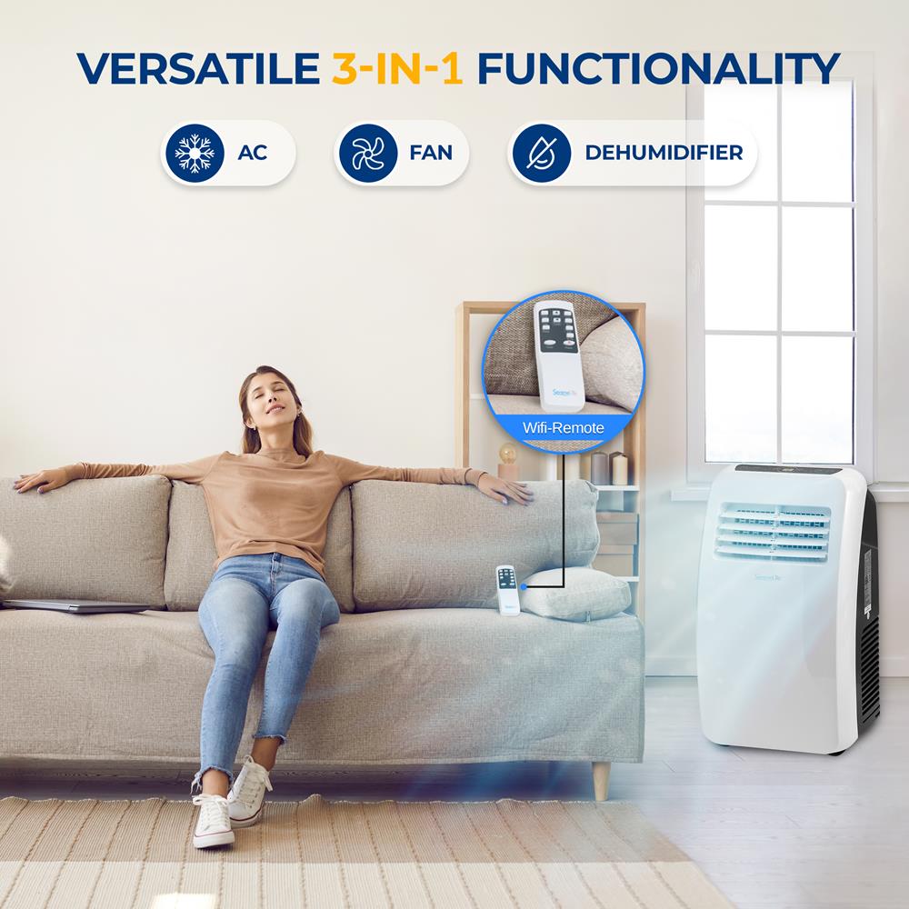 Portable Air Conditioner 8,000 BTU Efficient Cooling Remote Control