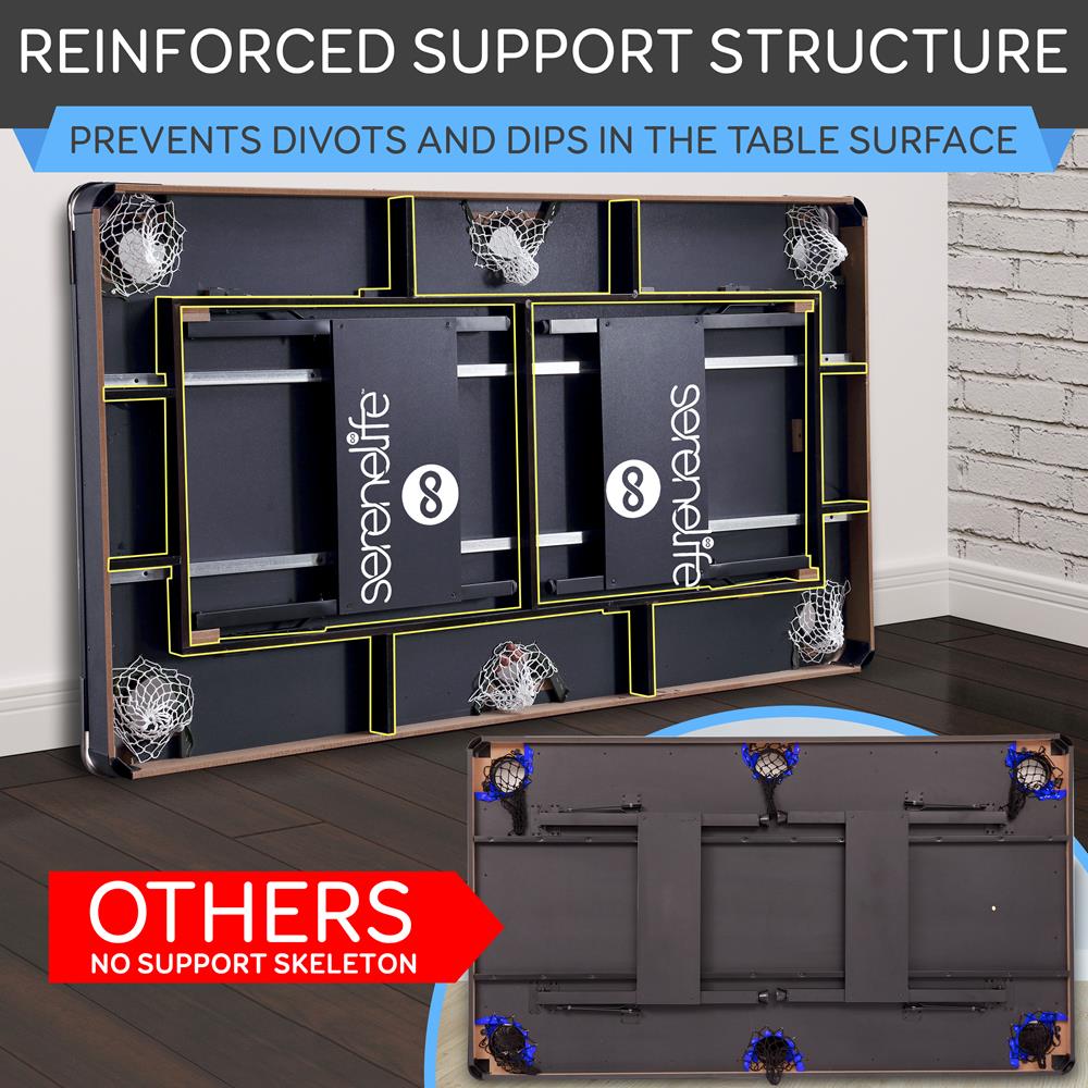 6-Ft Folding Pool Table - Portable, Durable Steel Frame, Green Felt