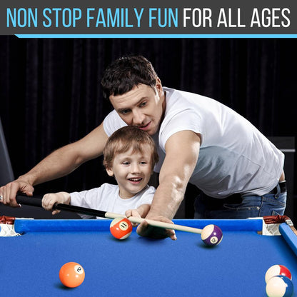 54'' Portable And Foldable Wooden Pool Table With Accessory Kit