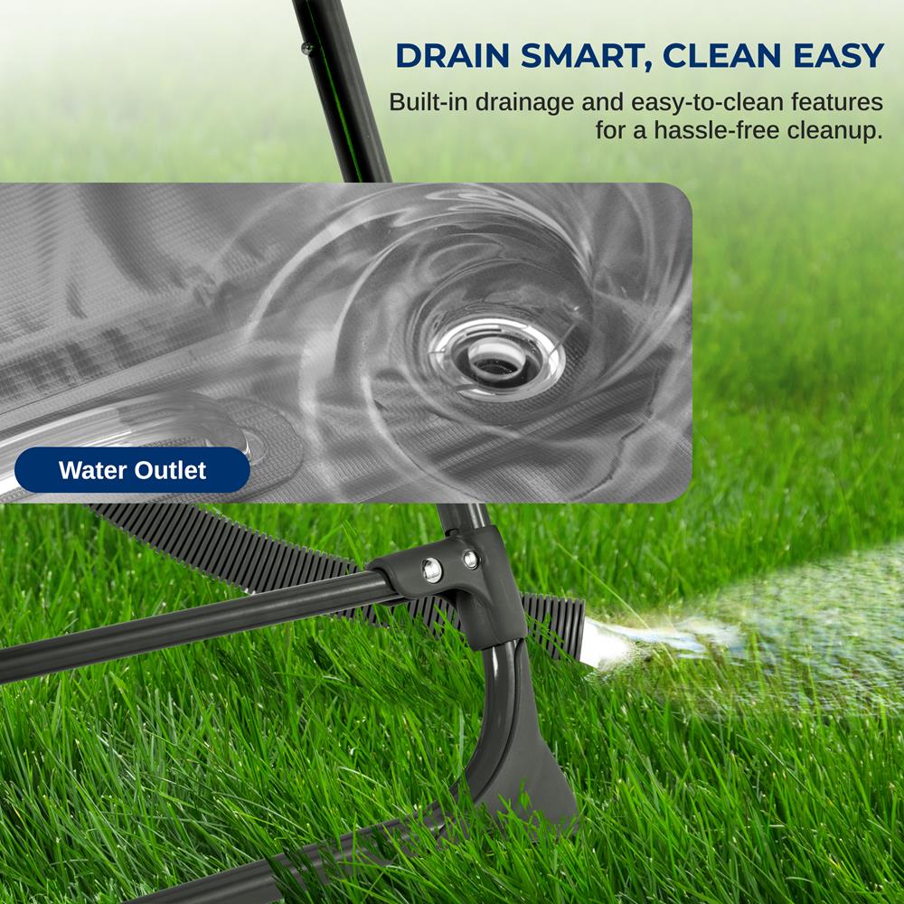 Portable Pet Bath Tub, Easy Clean, Marine Grade PVC, Gray