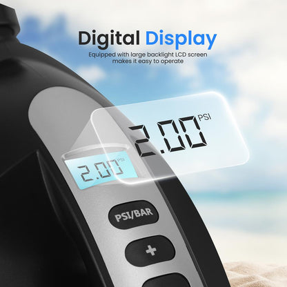 Inflatable Paddle Board Pump 16PSI High Pressure 12V DC Electric Air Pump