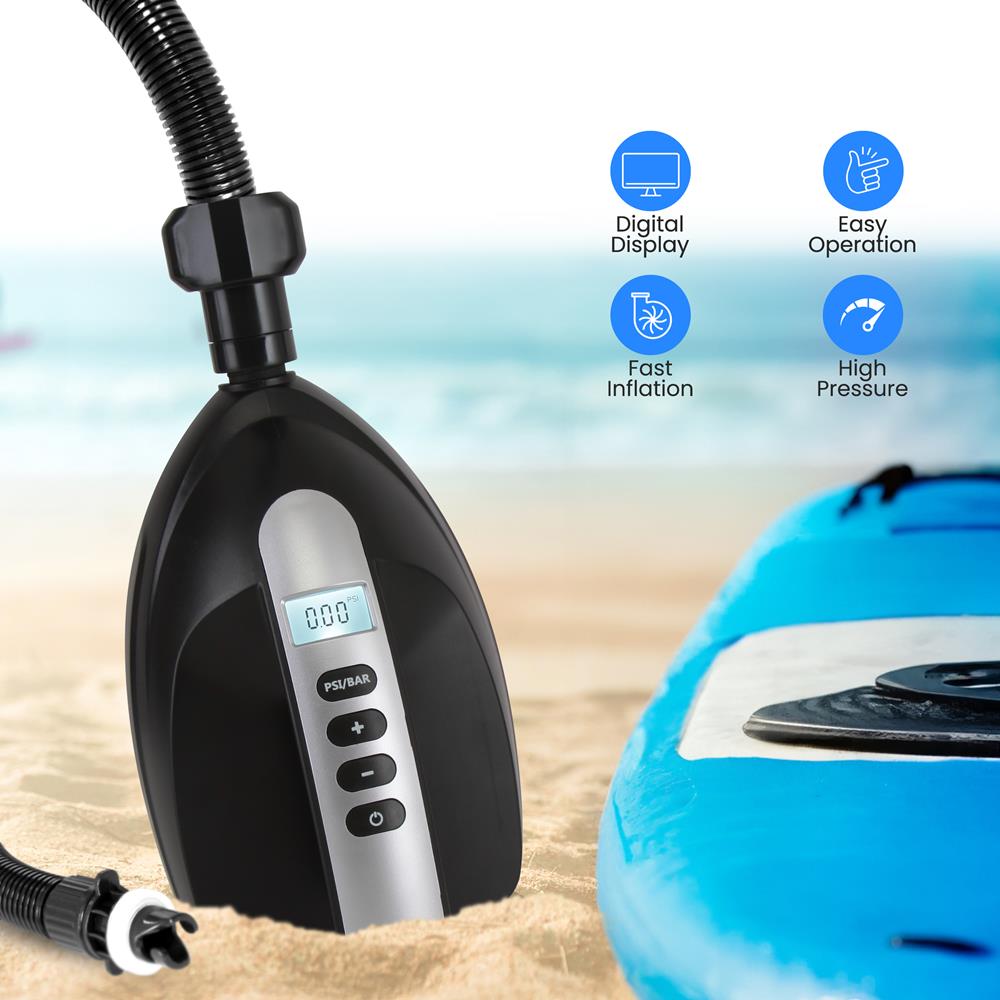 Inflatable Paddle Board Pump 16PSI High Pressure 12V DC Electric Air Pump