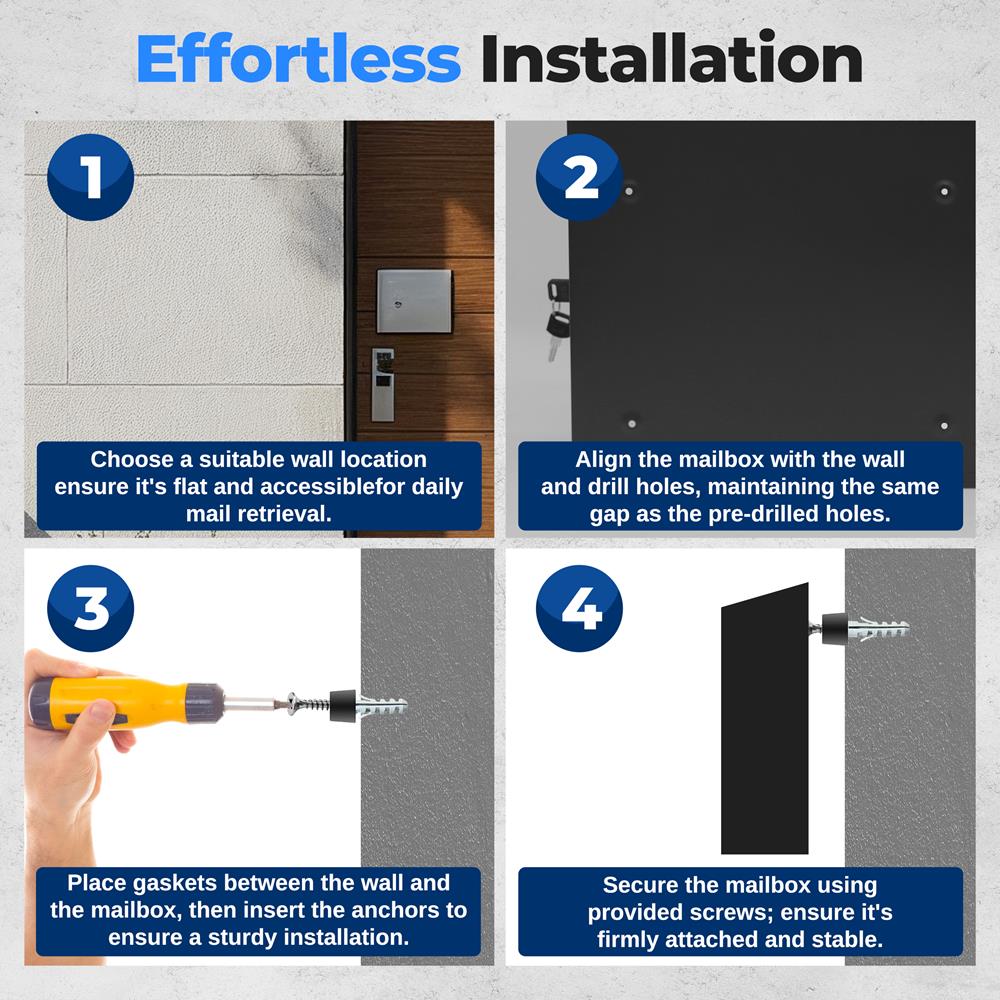 Wall Mount Locking Mailbox