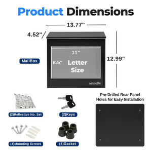 Wall Mount Locking Mailbox